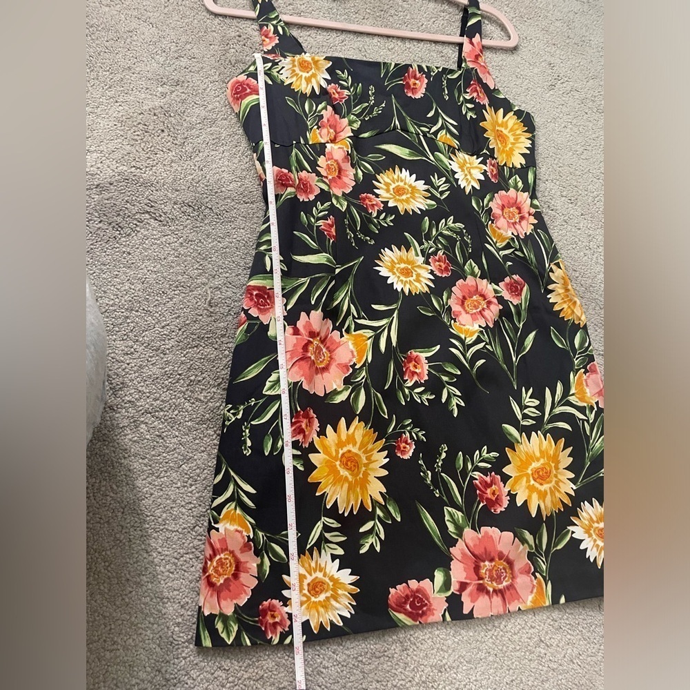 NWT Olivaceous Floral Cotton Mini Dress, Size Large. Cocktail, wedding, 90s - Picture 7 of 8